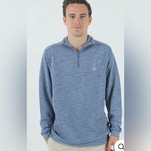 Anchor Boys All Time 1/4 Zip Bijou Blue Heather NWOT